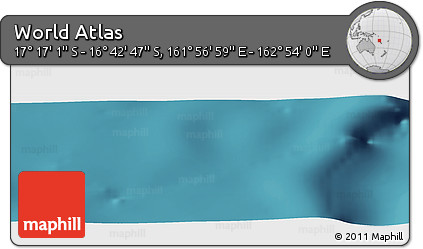 Satellite Panoramic Map of the Area around 16° 59' 54" S, 162° 25' 30" E