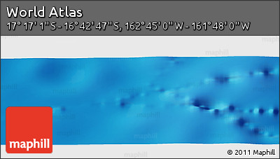 Physical Panoramic Map of the Area around 16° 59' 54" S, 162° 16' 30" W