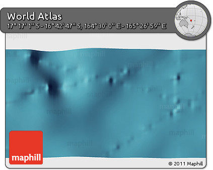 Satellite 3D Map of the Area around 16° 59' 54" S, 164° 58' 29" E
