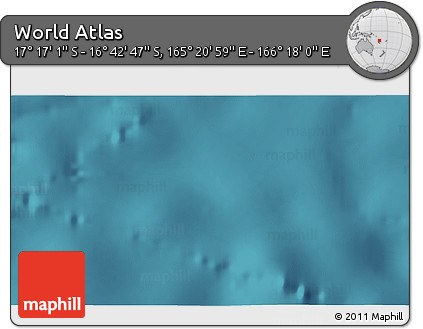 Satellite 3D Map of the Area around 16° 59' 54" S, 165° 49' 29" E