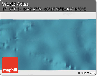 Satellite 3D Map of the Area around 16° 59' 54" S, 165° 49' 29" E