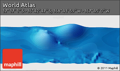 Political Panoramic Map of the Area around 16° 59' 54" S, 168° 13' 29" W