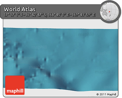 Satellite 3D Map of the Area around 16° 59' 54" S, 169° 13' 29" E