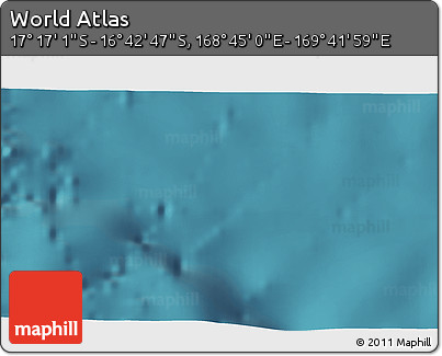 Satellite 3D Map of the Area around 16° 59' 54" S, 169° 13' 29" E