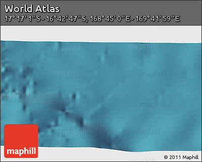 Satellite 3D Map of the Area around 16° 59' 54" S, 169° 13' 29" E