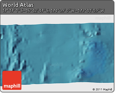 Satellite 3D Map of the Area around 16° 59' 54" S, 174° 10' 30" W