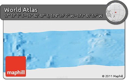 Political Panoramic Map of the Area around 16° 59' 54" S, 174° 10' 30" W