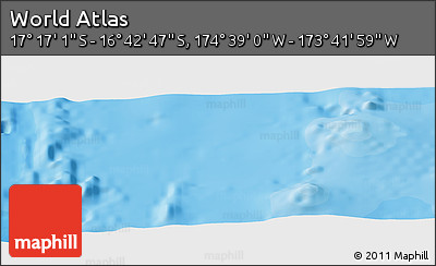 Political Panoramic Map of the Area around 16° 59' 54" S, 174° 10' 30" W