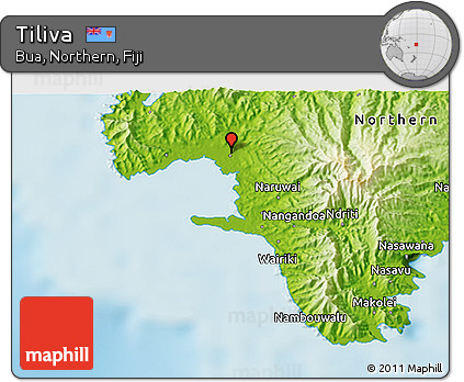 Physical 3D Map of Tiliva