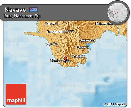 Political 3D Map of Navave