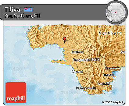 Political 3D Map of Tiliva