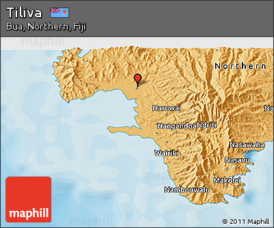 Political 3D Map of Tiliva