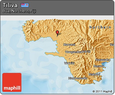 Political 3D Map of Tiliva