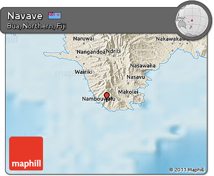 Shaded Relief 3D Map of Navave