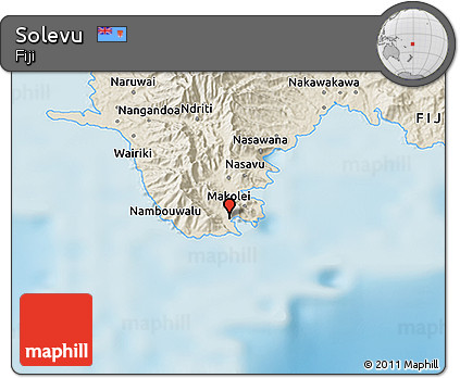 Shaded Relief 3D Map of Solevu