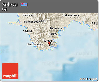 Shaded Relief 3D Map of Solevu