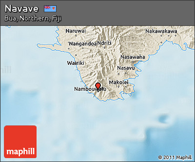 Shaded Relief 3D Map of Navave