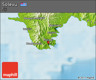Physical Map of Solevu