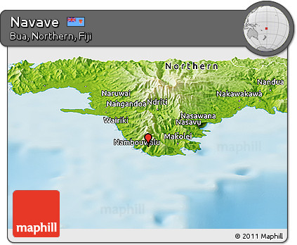 Physical Panoramic Map of Navave