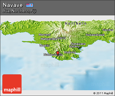 Physical Panoramic Map of Navave