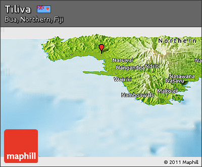 Physical Panoramic Map of Tiliva