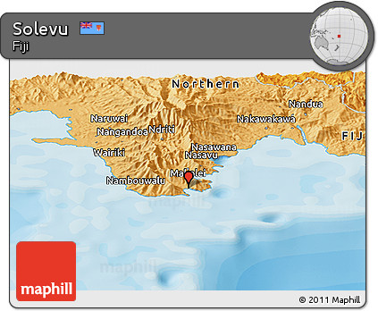 Political Panoramic Map of Solevu