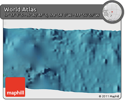 Satellite 3D Map of the Area around 16° 59' 54" S, 178° 25' 30" W