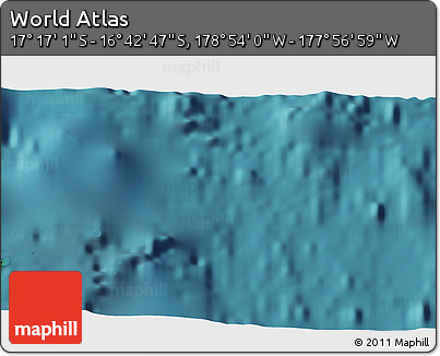Satellite 3D Map of the Area around 16° 59' 54" S, 178° 25' 30" W