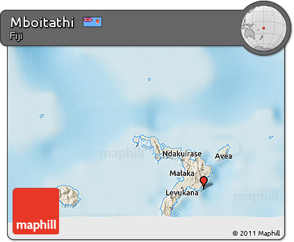 Shaded Relief 3D Map of Mboitathi