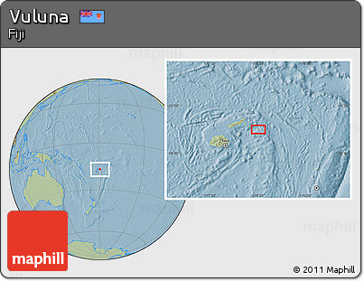 Savanna Style Location Map of Vuluna, hill shading