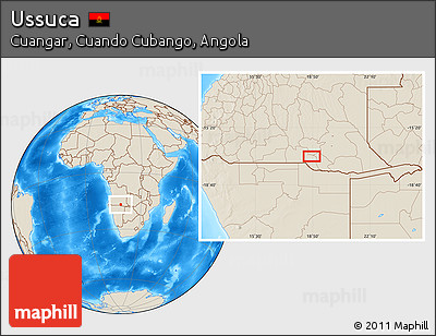 Shaded Relief Location Map of Ussuca
