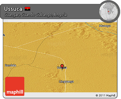 Physical Panoramic Map of Ussuca