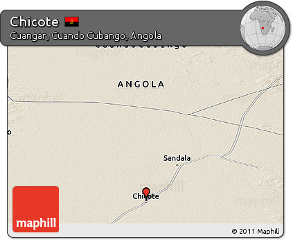 Shaded Relief Panoramic Map of Chicote