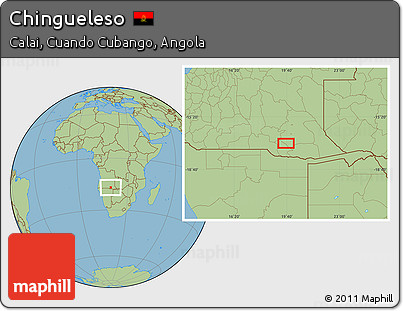 Savanna Style Location Map of Chingueleso