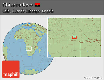 Savanna Style Location Map of Chingueleso