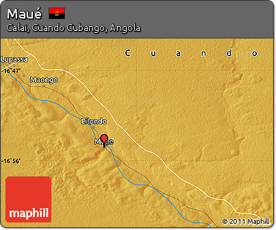 Physical Map of Maué