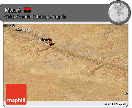 Satellite Panoramic Map of Maué