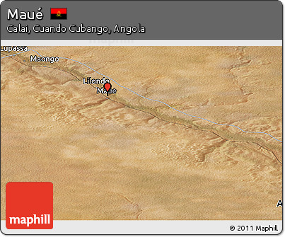 Satellite Panoramic Map of Maué