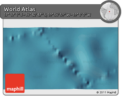 Satellite 3D Map of the Area around 16° 59' 54" S, 19° 28' 30" W