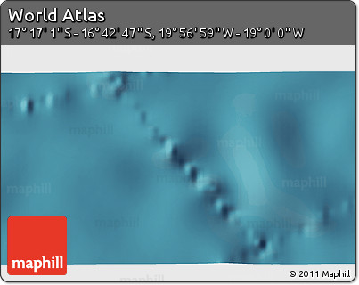 Satellite 3D Map of the Area around 16° 59' 54" S, 19° 28' 30" W