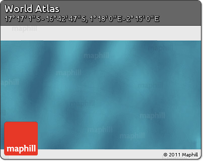 Satellite 3D Map of the Area around 16° 59' 54" S, 1° 46' 29" E