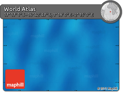 Physical Map of the Area around 16° 59' 54" S, 1° 46' 29" E