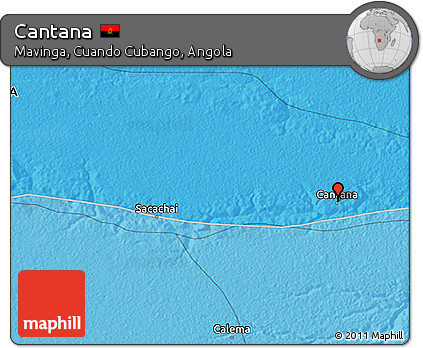 Political 3D Map of Cantana