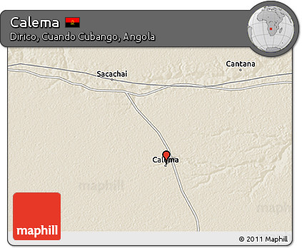 Shaded Relief 3D Map of Calema