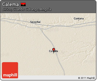 Shaded Relief 3D Map of Calema