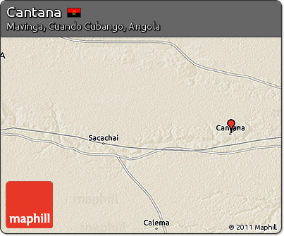 Shaded Relief 3D Map of Cantana