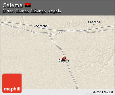 Shaded Relief 3D Map of Calema