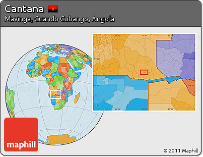 Political Location Map of Cantana
