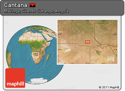 Satellite Location Map of Cantana