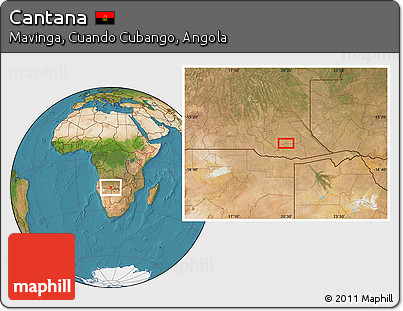 Satellite Location Map of Cantana